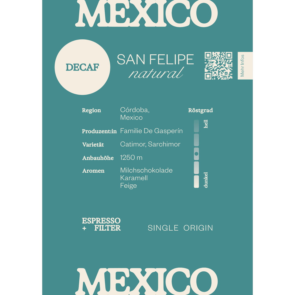 Infokarte Mexico San Felipe Decaf Natural